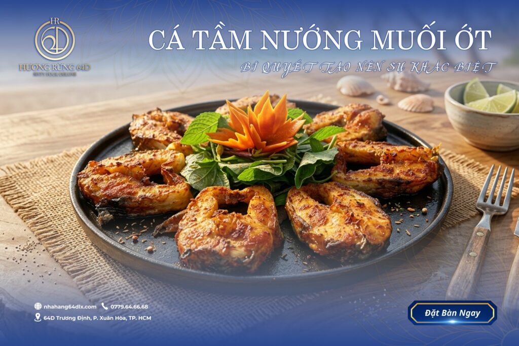 Hương Rừng 64D: CÁ TẦM NƯỚNG MUỐI ỚT – BÍ QUYẾT TẠO NÊN SỰ KHÁC BIỆT