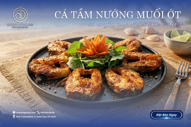 Hương Rừng 64D: CÁ TẦM NƯỚNG MUỐI ỚT – BÍ QUYẾT TẠO NÊN SỰ KHÁC BIỆT